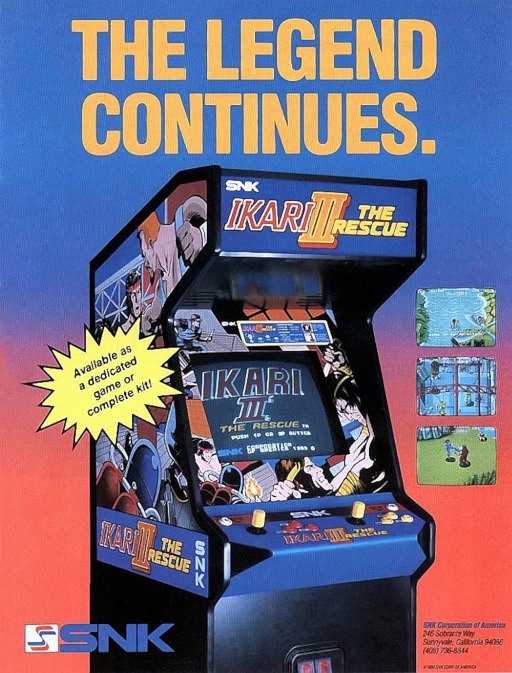 Ikari III - The Rescue (US, Rotary Joystick) Arcade Game Cover